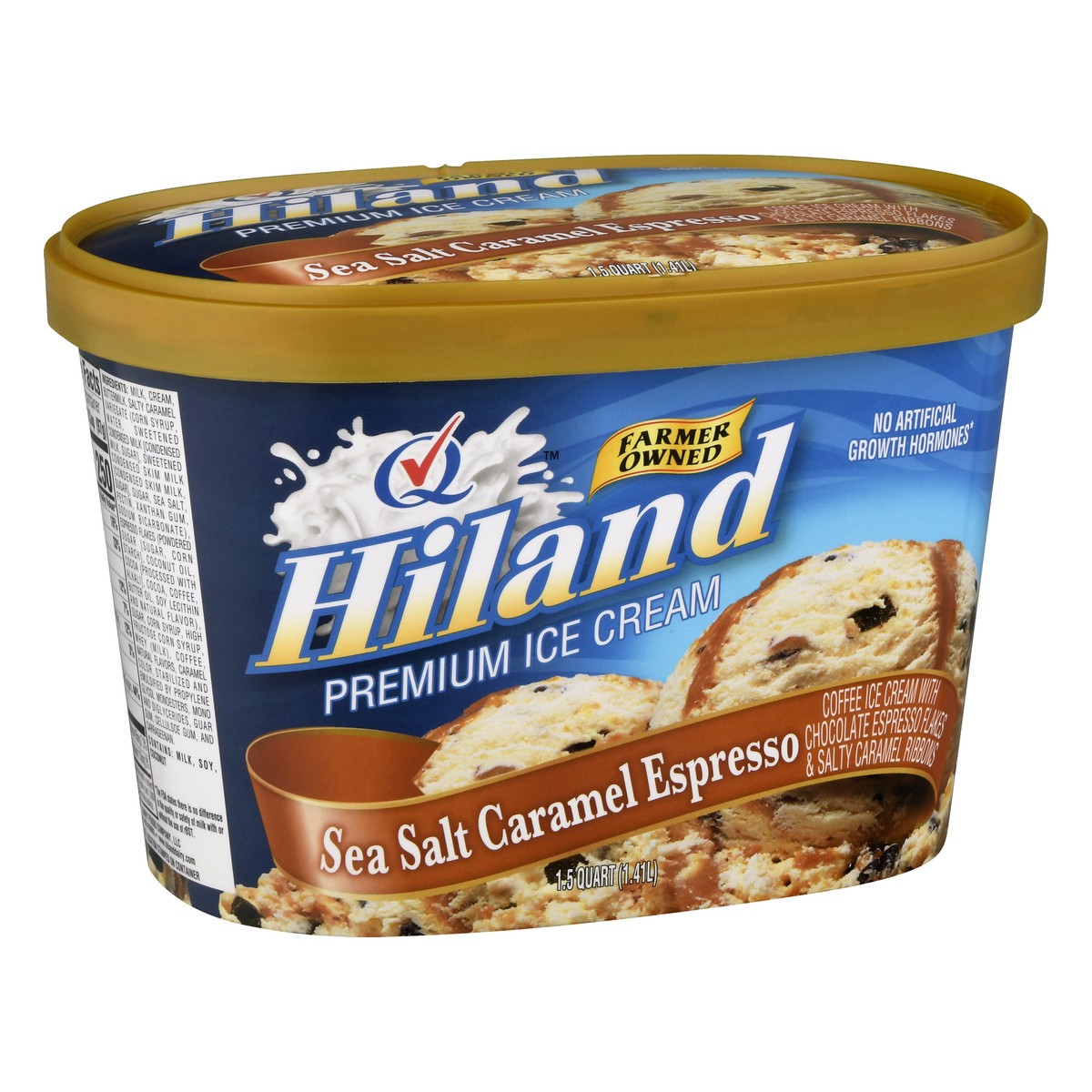 slide 7 of 13, Hiland Dairy Premium Sea Salt Caramel Espresso Ice Cream 1.5 qt, 1.5 qt