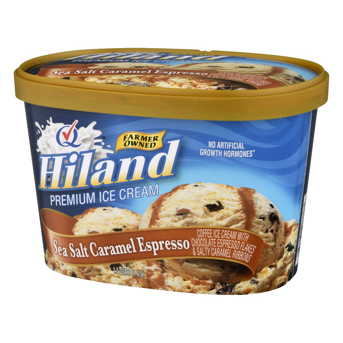 slide 2 of 13, Hiland Dairy Premium Sea Salt Caramel Espresso Ice Cream 1.5 qt, 1.5 qt