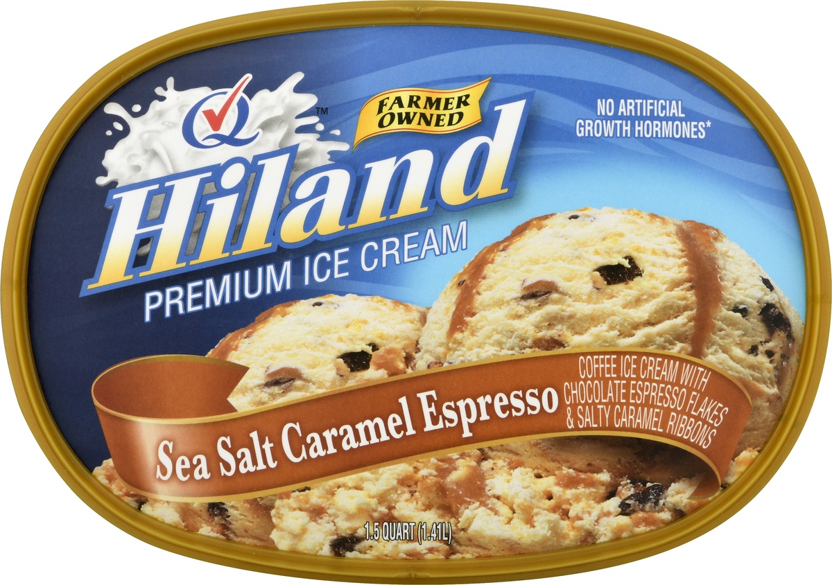 slide 6 of 10, Hiland Dairy Ice Cream Sea Salted Caramel, 48 oz
