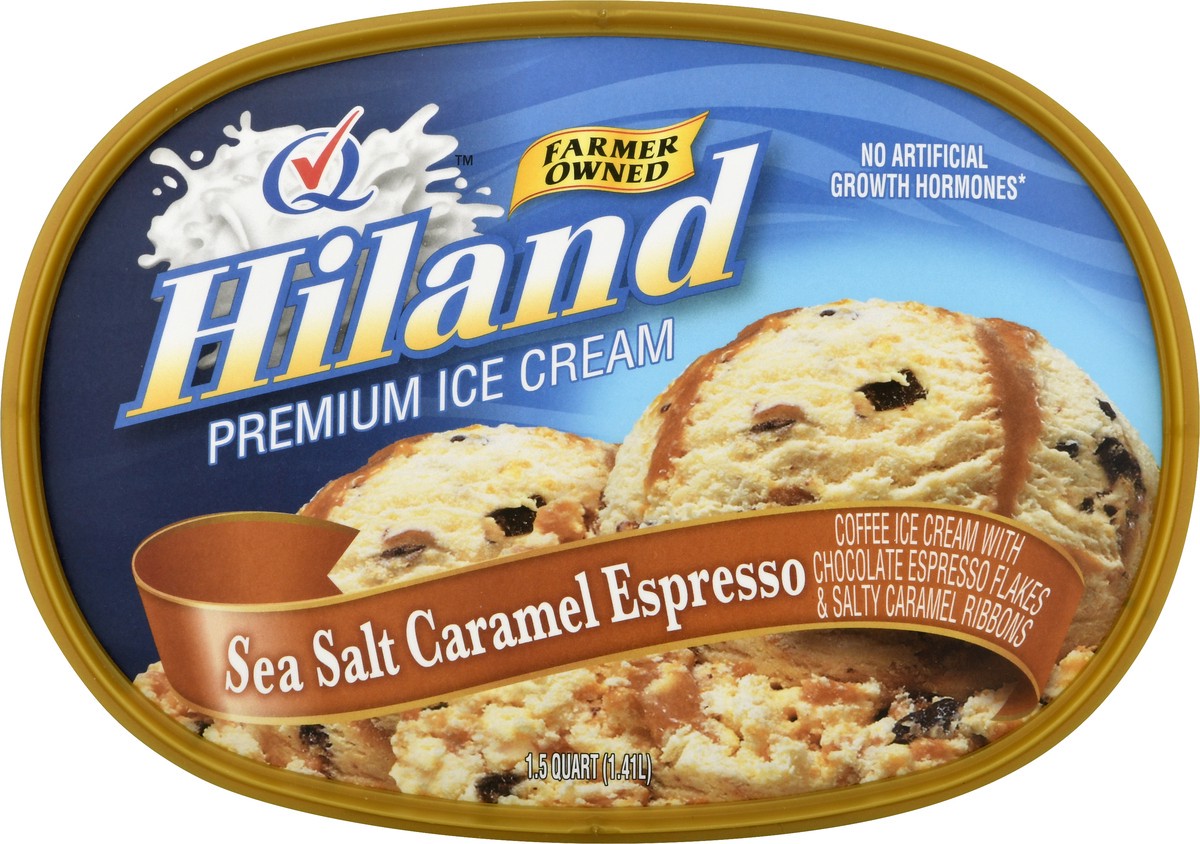 slide 4 of 13, Hiland Dairy Premium Sea Salt Caramel Espresso Ice Cream 1.5 qt, 1.5 qt