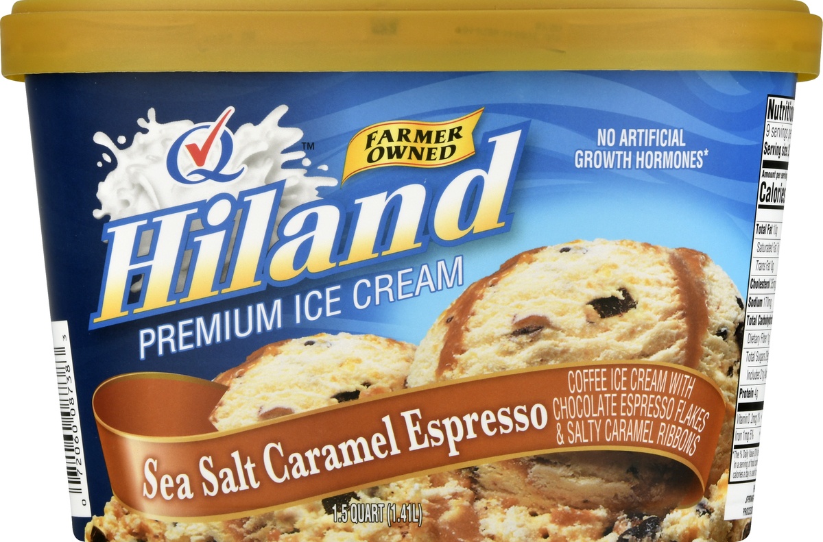 slide 10 of 10, Hiland Dairy Ice Cream Sea Salted Caramel, 48 oz