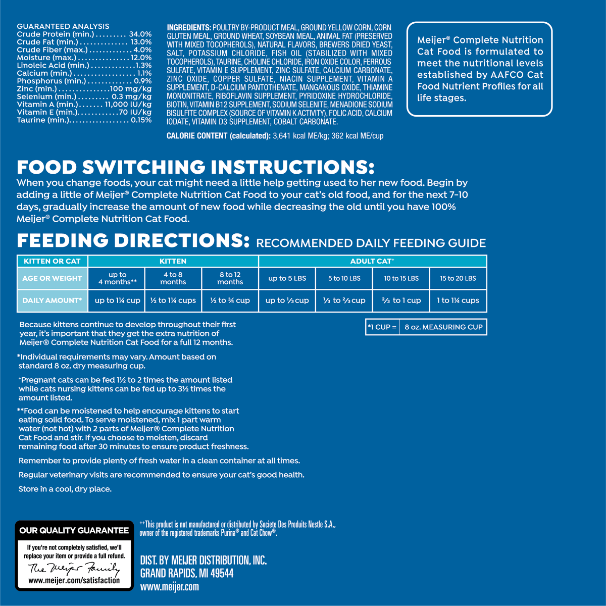 slide 5 of 13, Meijer Main Choice Complete Nutrition Dry Cat Food, 3.15 lb, 3.15 lb
