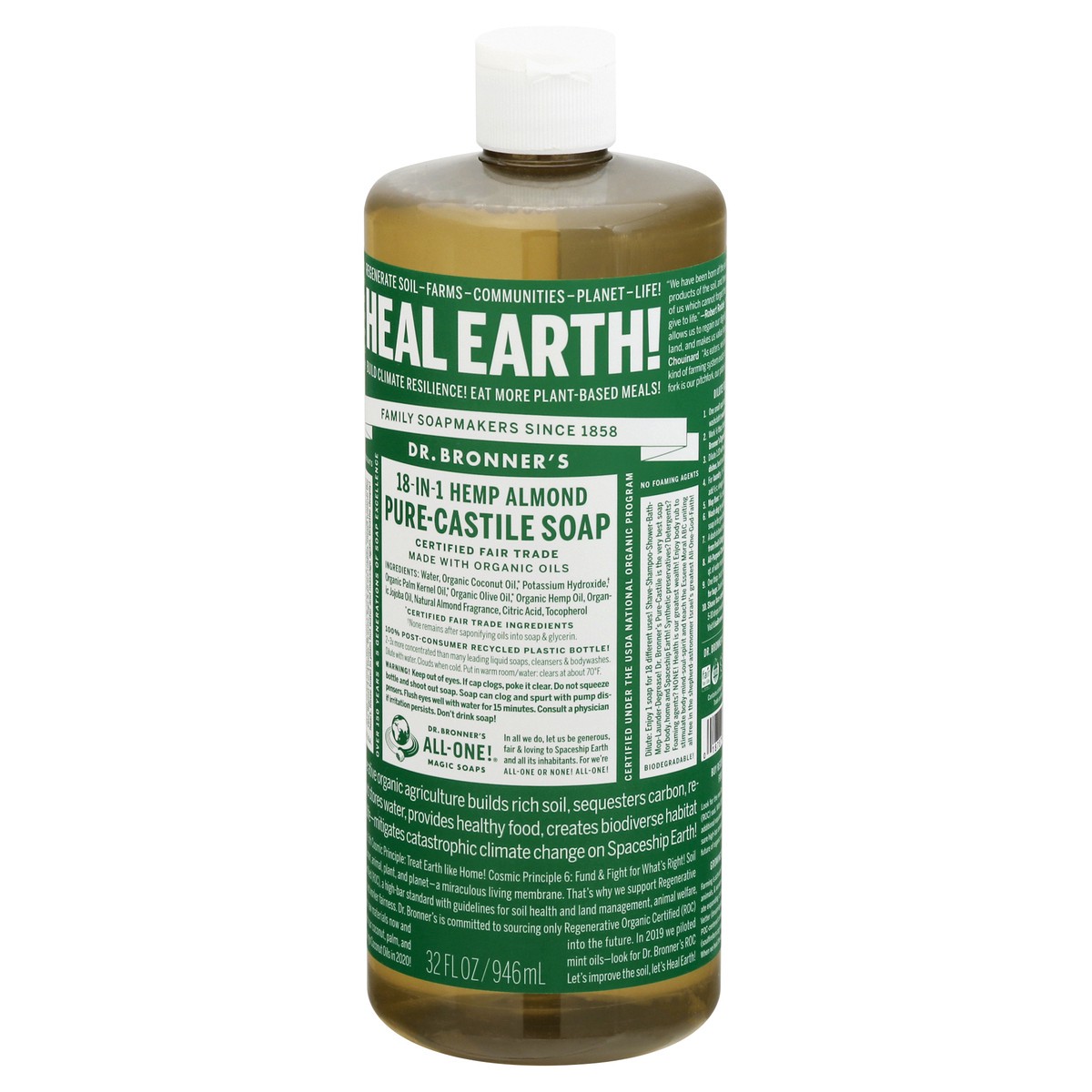 slide 11 of 12, Dr. Bronner's Pure-Castile Soap, 32 oz