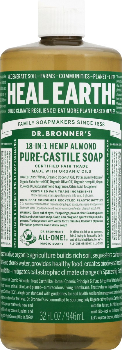 slide 2 of 12, Dr. Bronner's Pure-Castile Soap, 32 oz