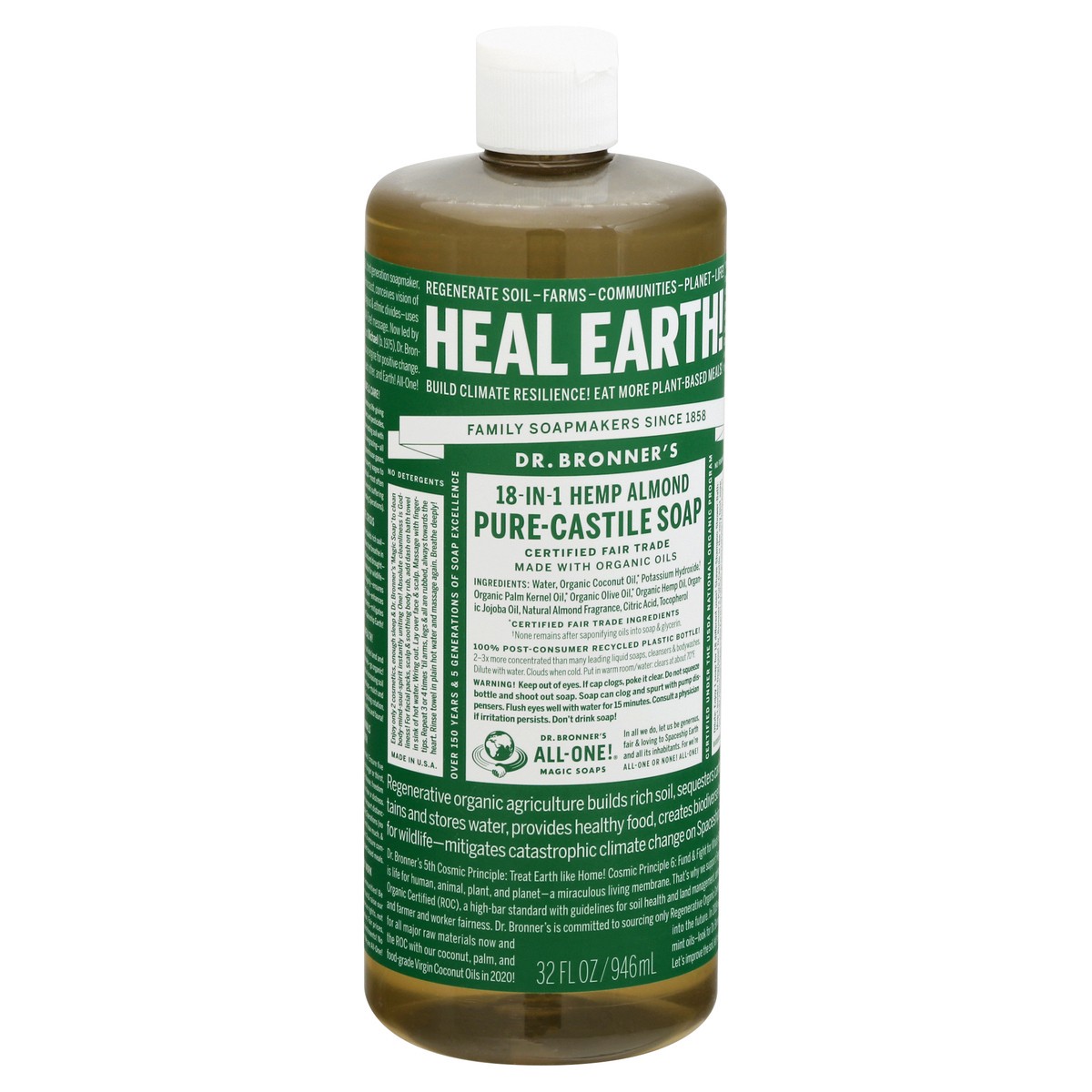 slide 7 of 12, Dr. Bronner's Pure-Castile Soap, 32 oz