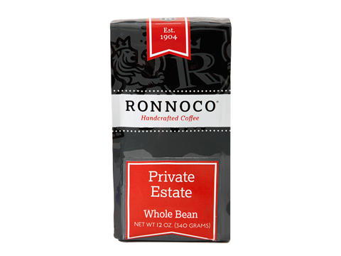 slide 1 of 1, Ronnoco Private Estate Whole Bean Coffee, 12 oz
