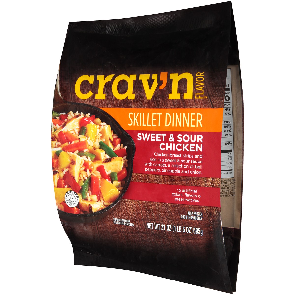 slide 5 of 10, Crav'n Flavor Sweet & Sour Chicken Skillet Dinner, 21 oz