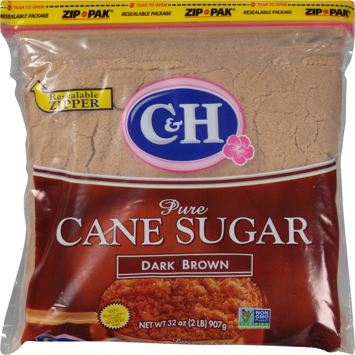 slide 9 of 12, C&H Pure Cane Dark Brown Sugar 32 oz. Zip Pak, 32 oz