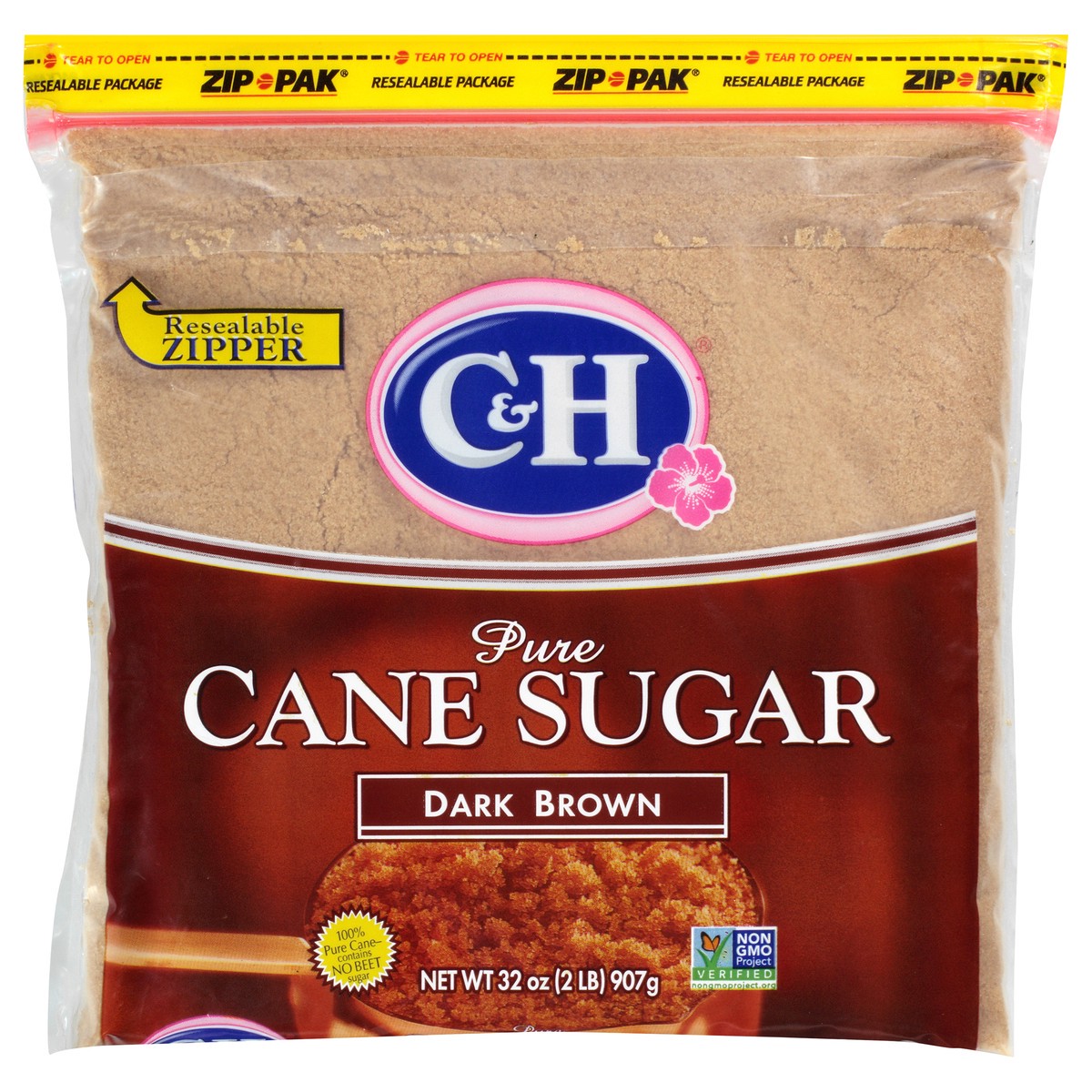 slide 7 of 12, C&H Pure Cane Dark Brown Sugar 32 oz. Zip Pak, 32 oz