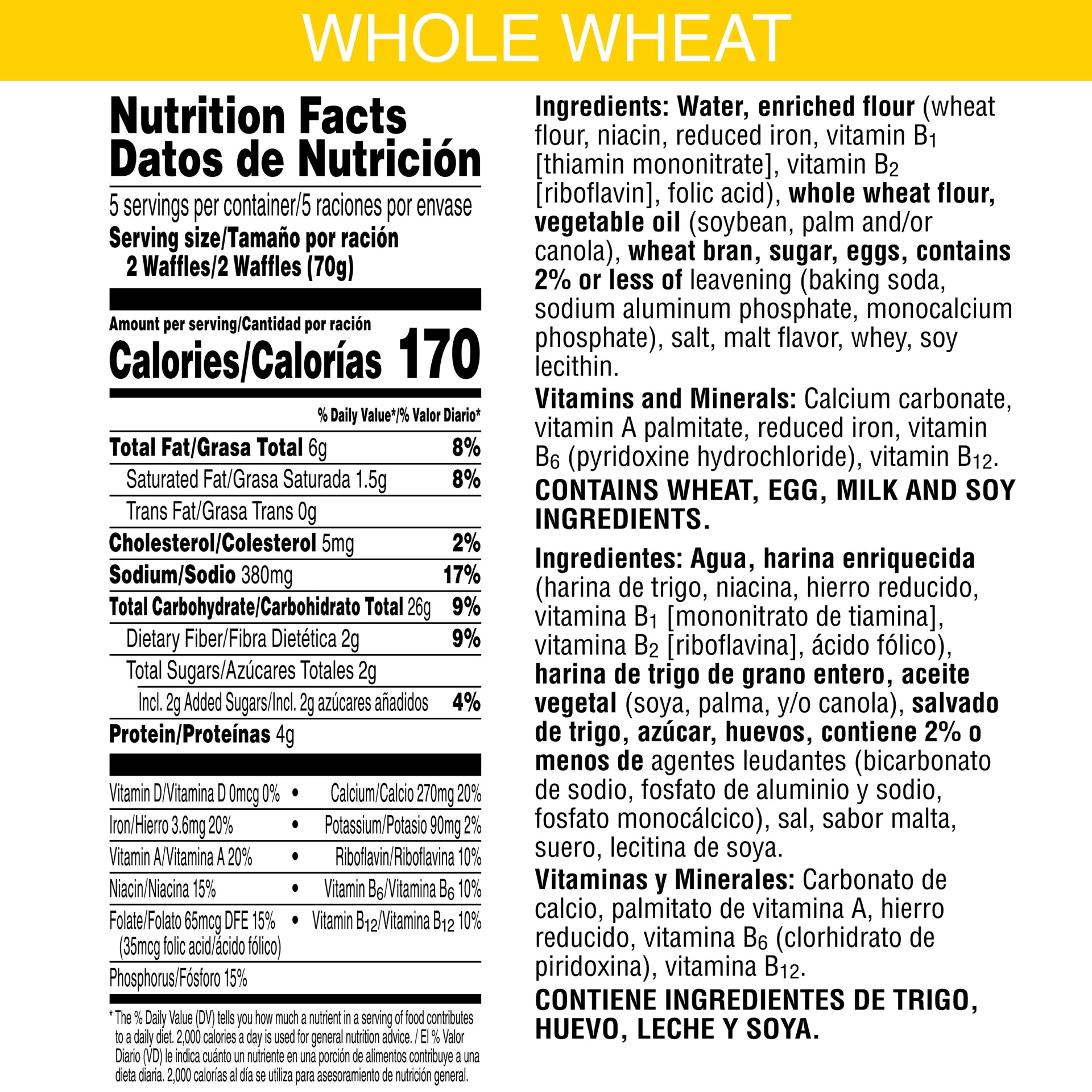 slide 3 of 6, Eggo Frozen Waffles, Good Source of 9 Vitamins and Minerals, Original, 12.3 oz