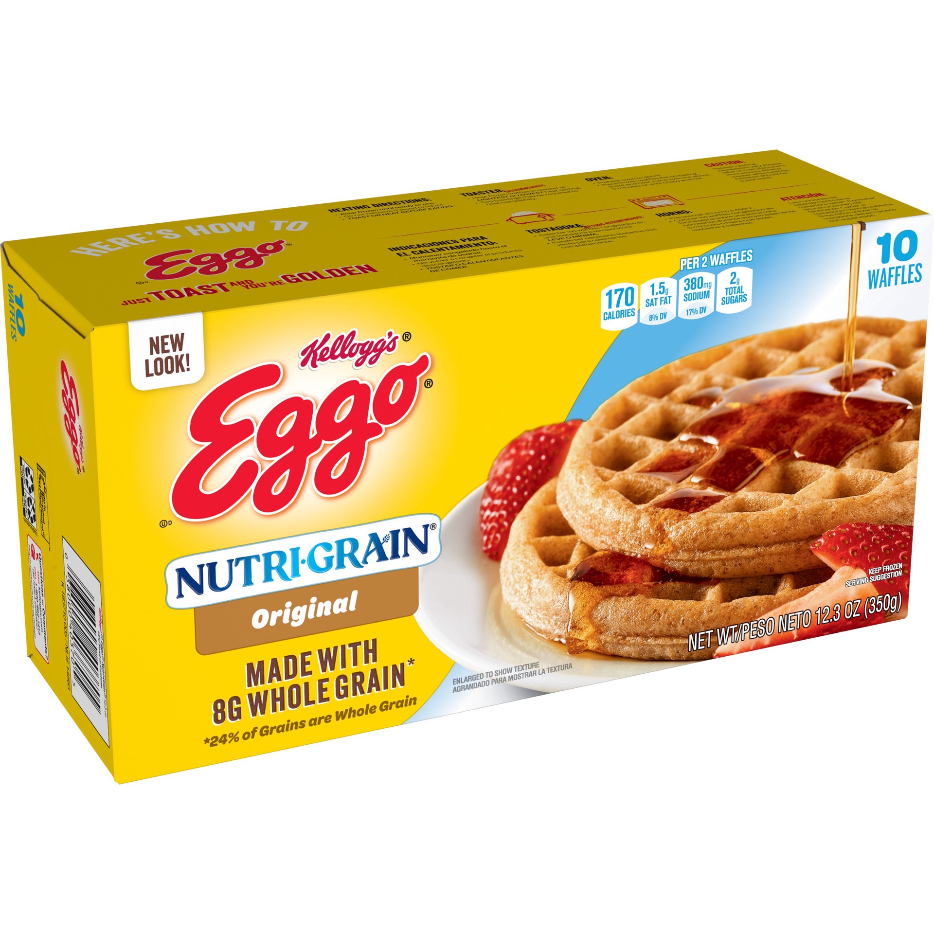 slide 1 of 6, Eggo Frozen Waffles, Good Source of 9 Vitamins and Minerals, Original, 12.3 oz