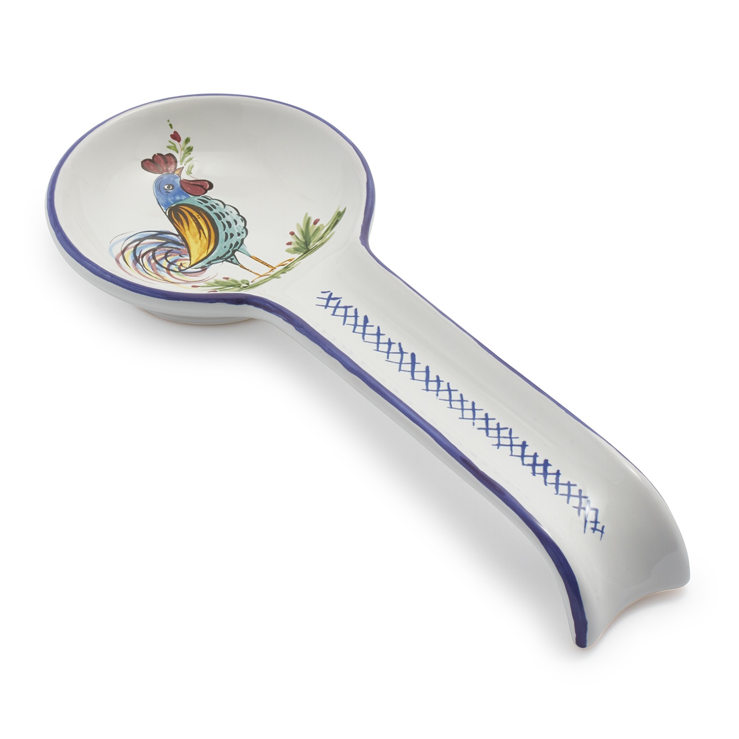 slide 1 of 1, Sur La Table Rooster Deruta Spoon Rest, 1 ct