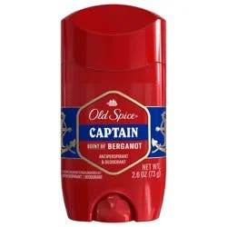 Old Spice Red Collection Deodorant for Men, Captain Scent, Antiperspirant, Lasting Protection, 2.6oz