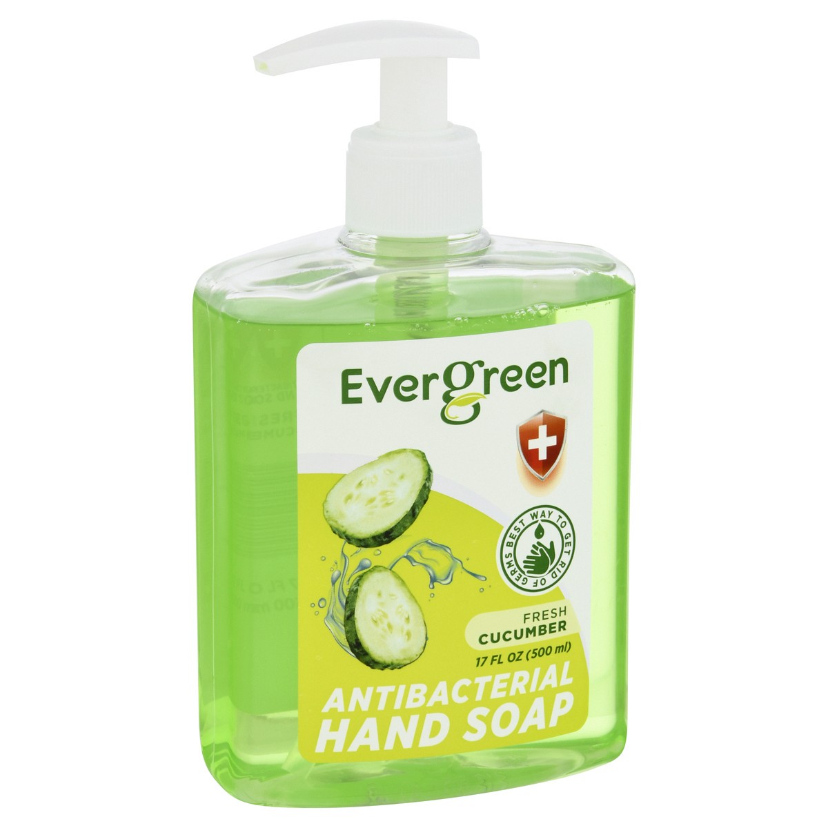 slide 7 of 12, Evergreen Antibacterial Fresh Cucumber Hand Soap 17 oz, 17 oz