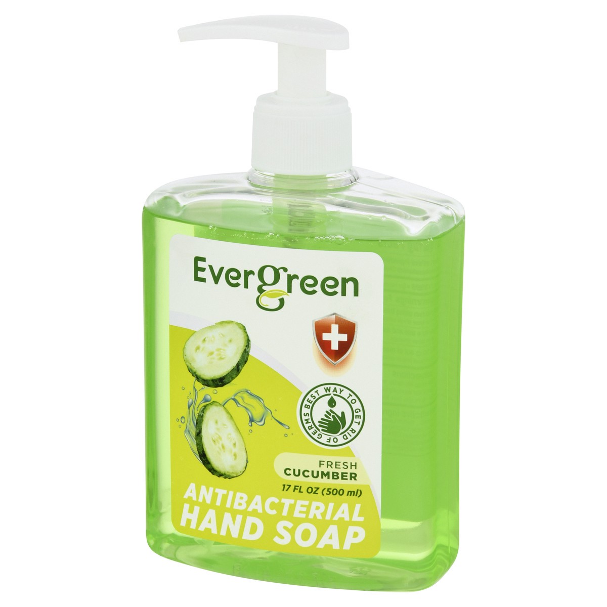 slide 10 of 12, Evergreen Antibacterial Fresh Cucumber Hand Soap 17 oz, 17 oz