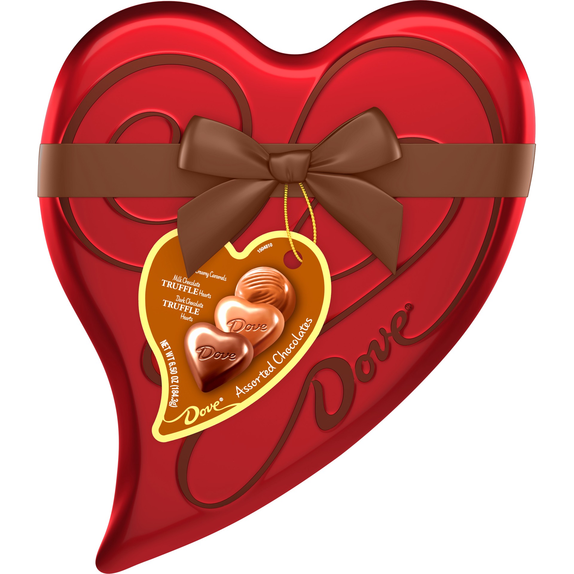 slide 1 of 8, DOVE TRUFFLES Assorted Chocolate Valentine's Candy Heart Gift Tin, 6.5 oz, 6.5 oz