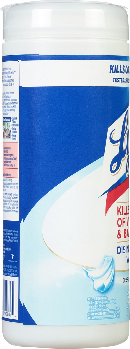 slide 5 of 12, Lysol Crisp Linen Scent Disinfecting Wipes 35 Each, 35 ct