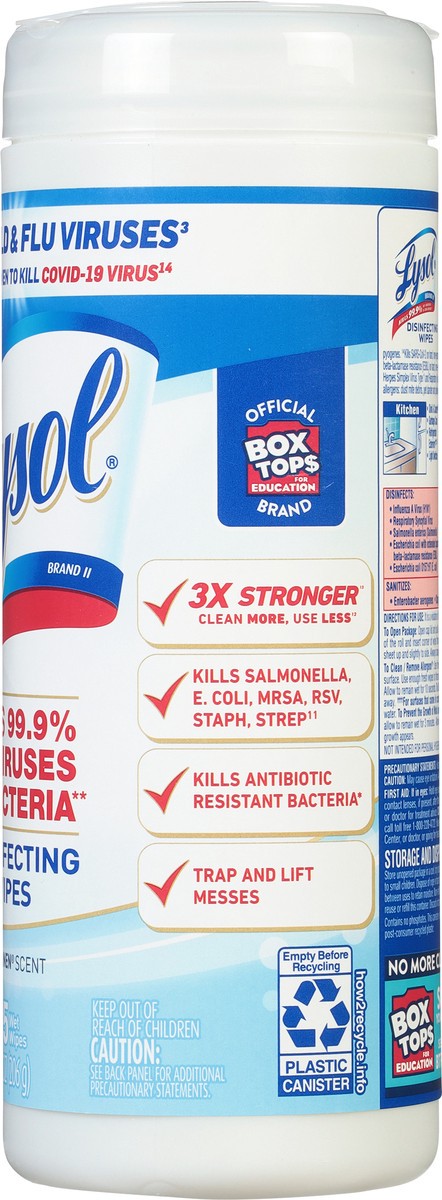 slide 8 of 12, Lysol Crisp Linen Scent Disinfecting Wipes 35 Each, 35 ct