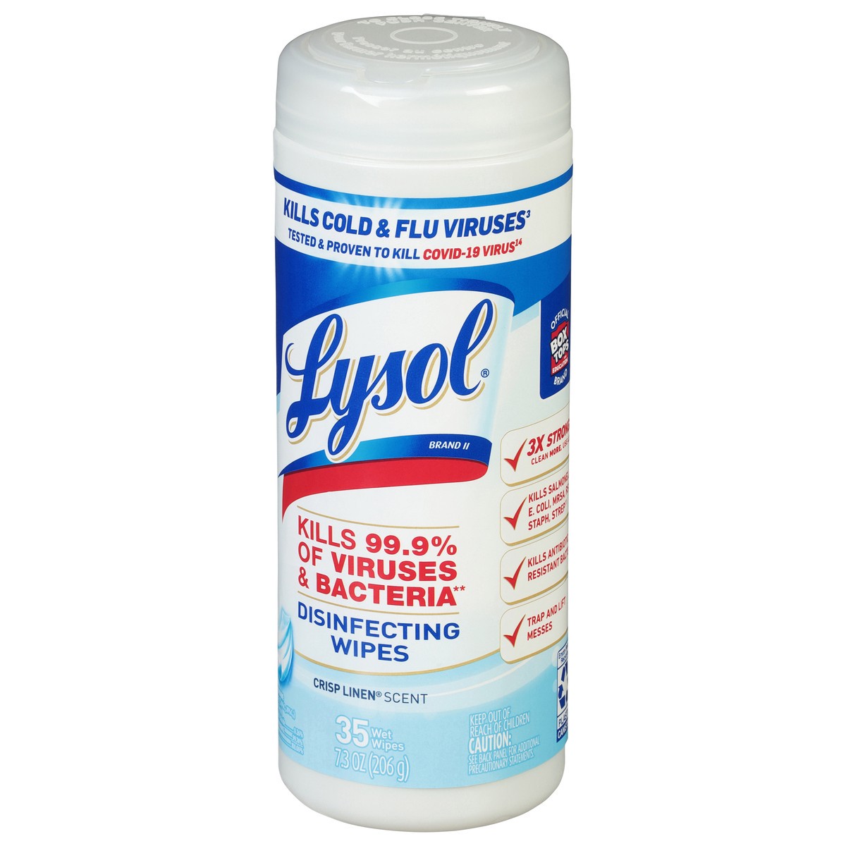 slide 12 of 12, Lysol Crisp Linen Scent Disinfecting Wipes 35 Each, 35 ct
