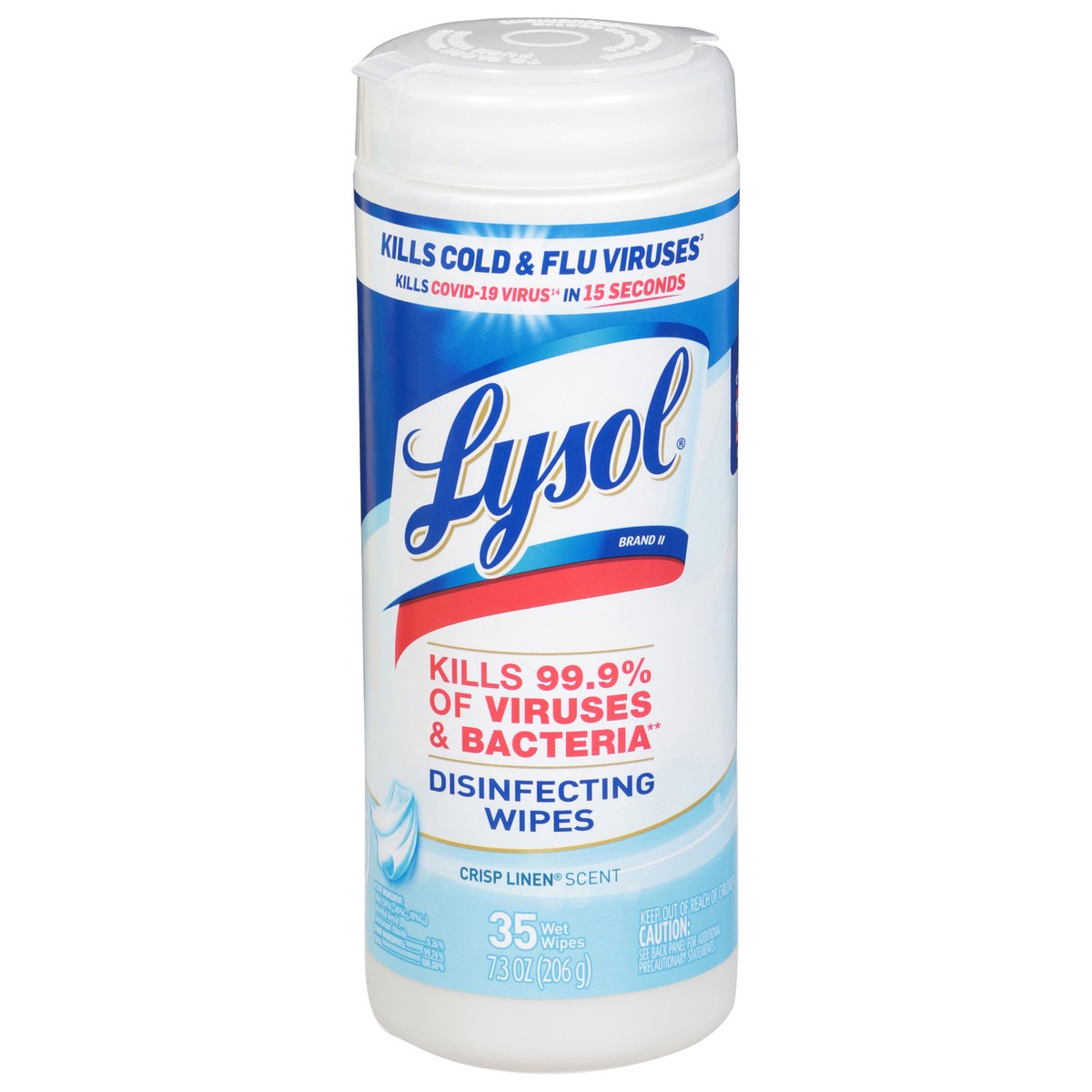 slide 1 of 12, Lysol Crisp Linen Scent Disinfecting Wipes 35 Each, 35 ct