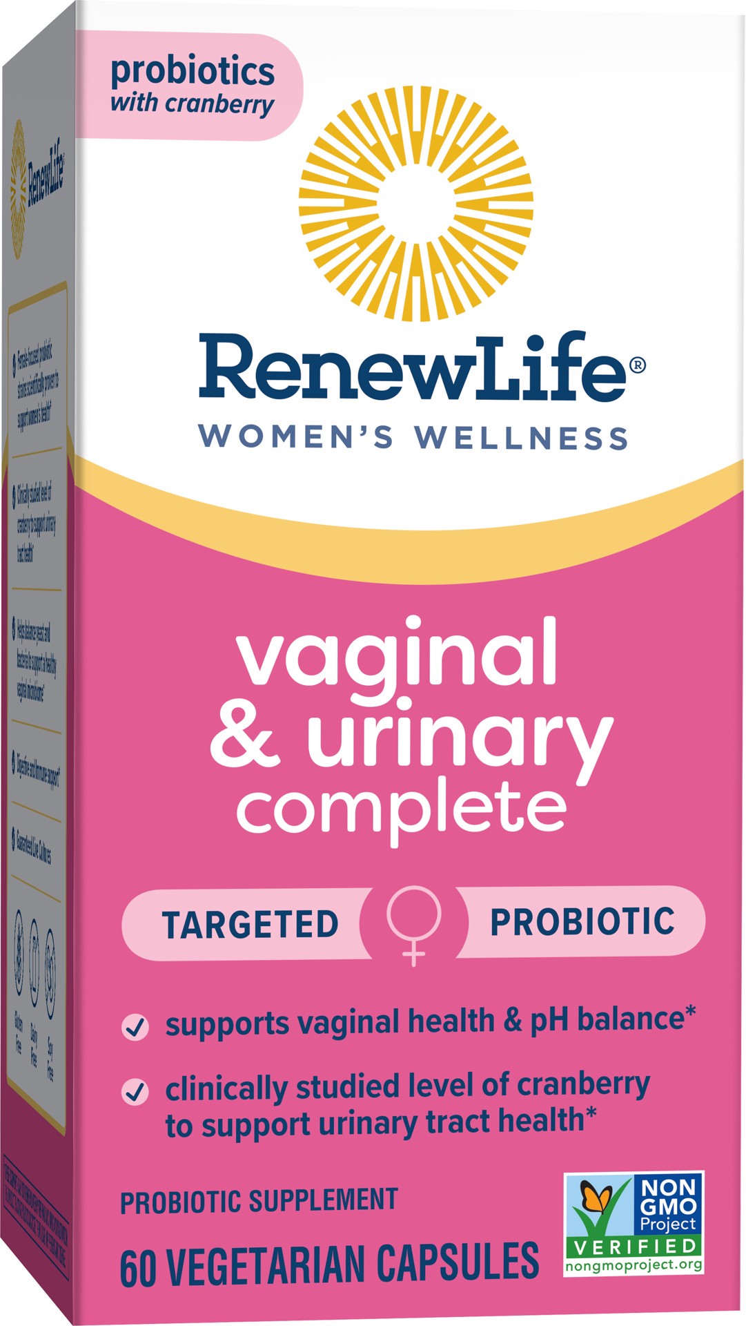 slide 4 of 5, Renew Life Vaginal & Urinary Complete Probiotics with Cranberry 60 Capsules, 60 ct