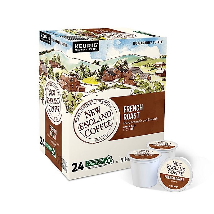 slide 2 of 5, New England Coffee French Roast Coffee Keurig K-Cup Pods, 24 ct