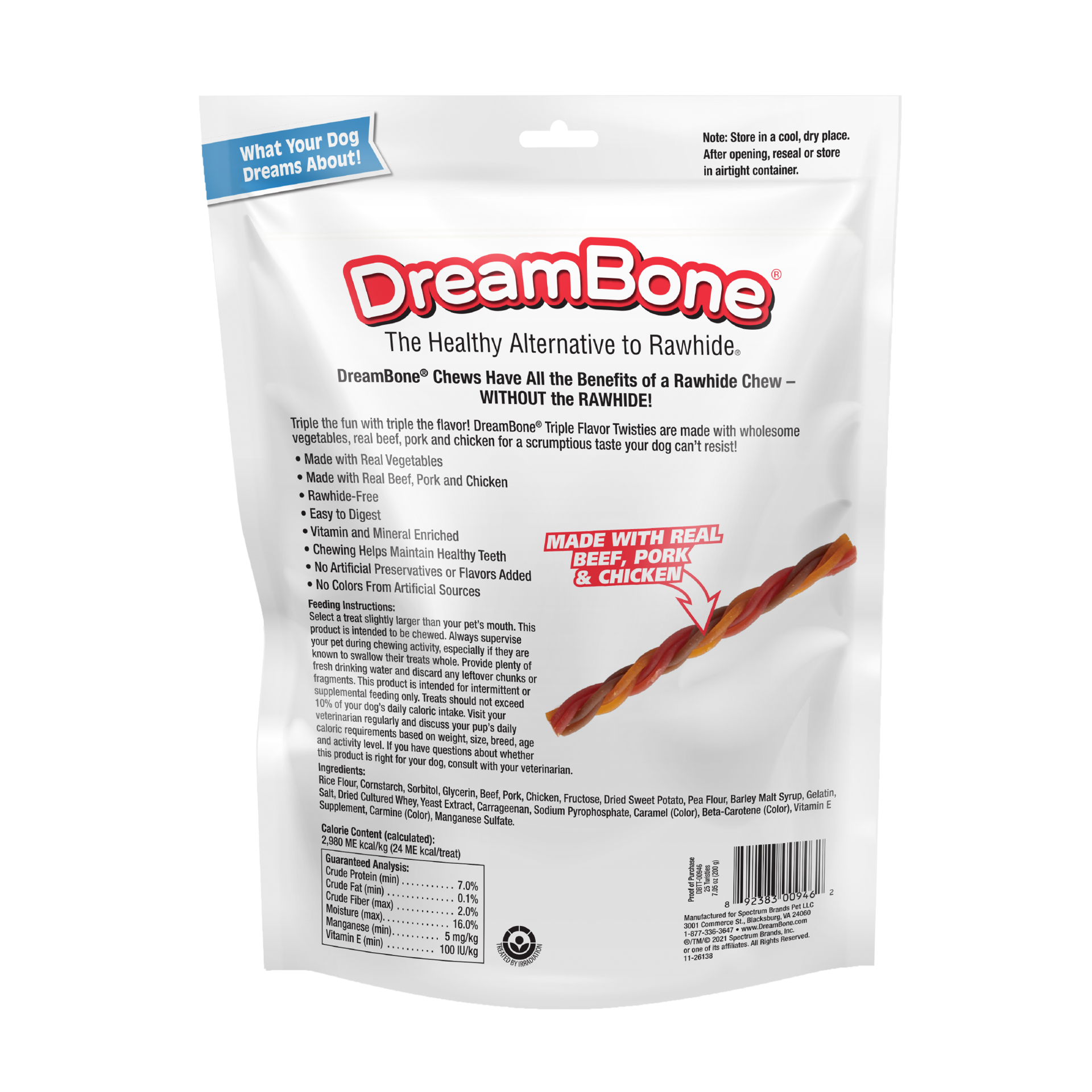 slide 8 of 9, Dreambone Twisties Triple Flavor, 25 ct