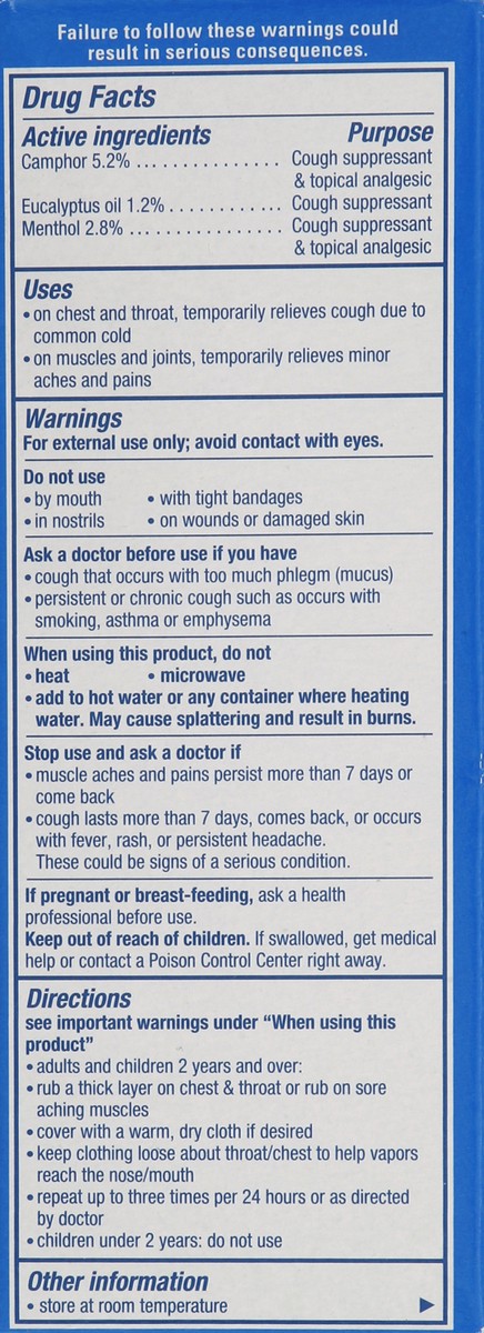 slide 6 of 7, Vicks Cough Suppressant/Topical Analgesic 2.99 oz, 2.99 oz