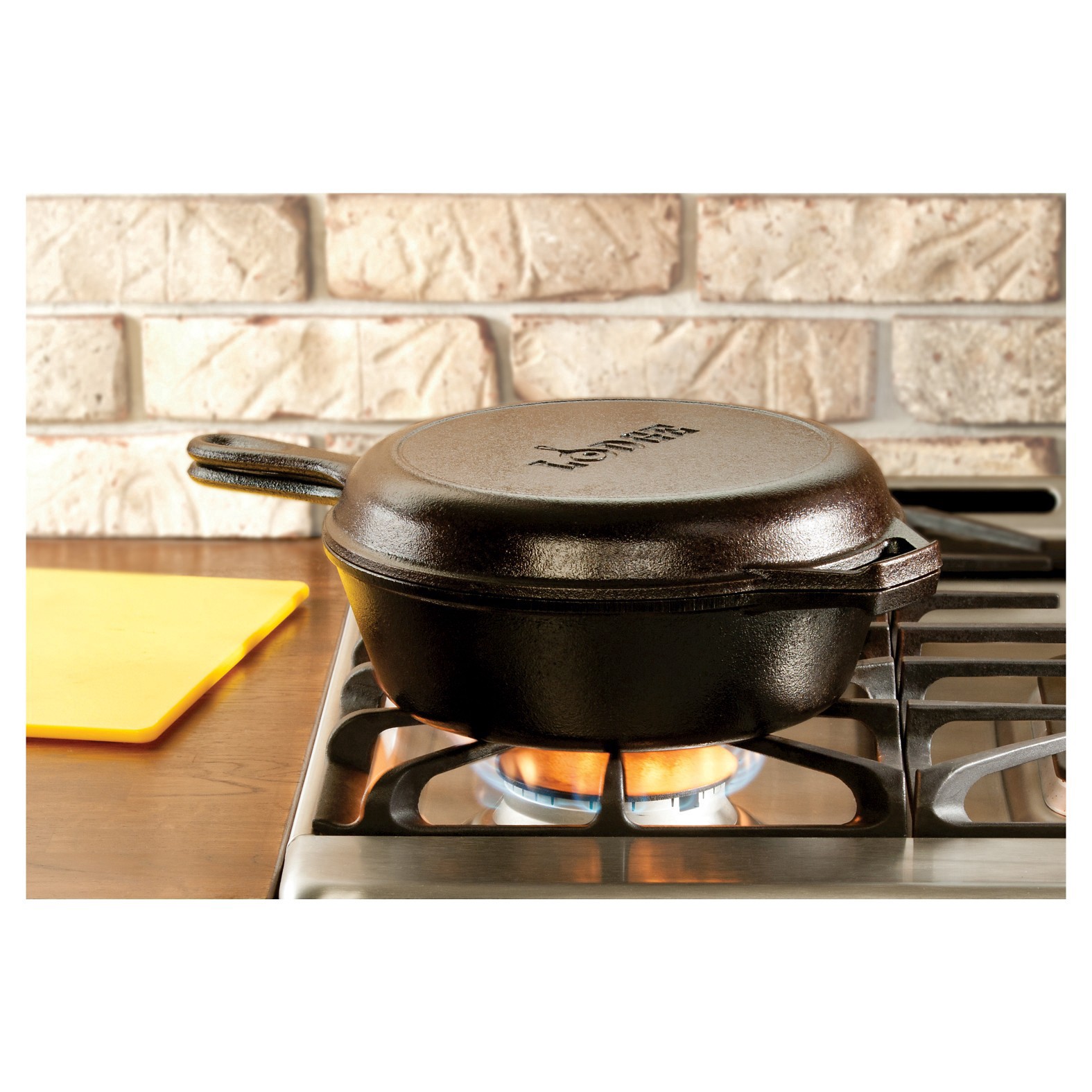 slide 3 of 8, Lodge Cast Iron Seasoned Combo Cooker 1 ea, 1 ct