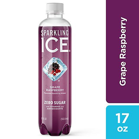 slide 1 of 1, Sparkling Ice Grape Raspberry Sparkling Water 17 Fl. Oz. Bottle, 17 fl oz