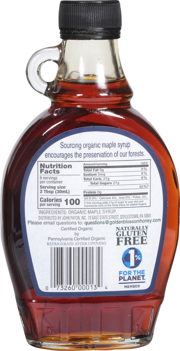 slide 8 of 13, Golden Blossom Honey Pure Organic Maple Syrup 8 fl oz, 8 fl oz