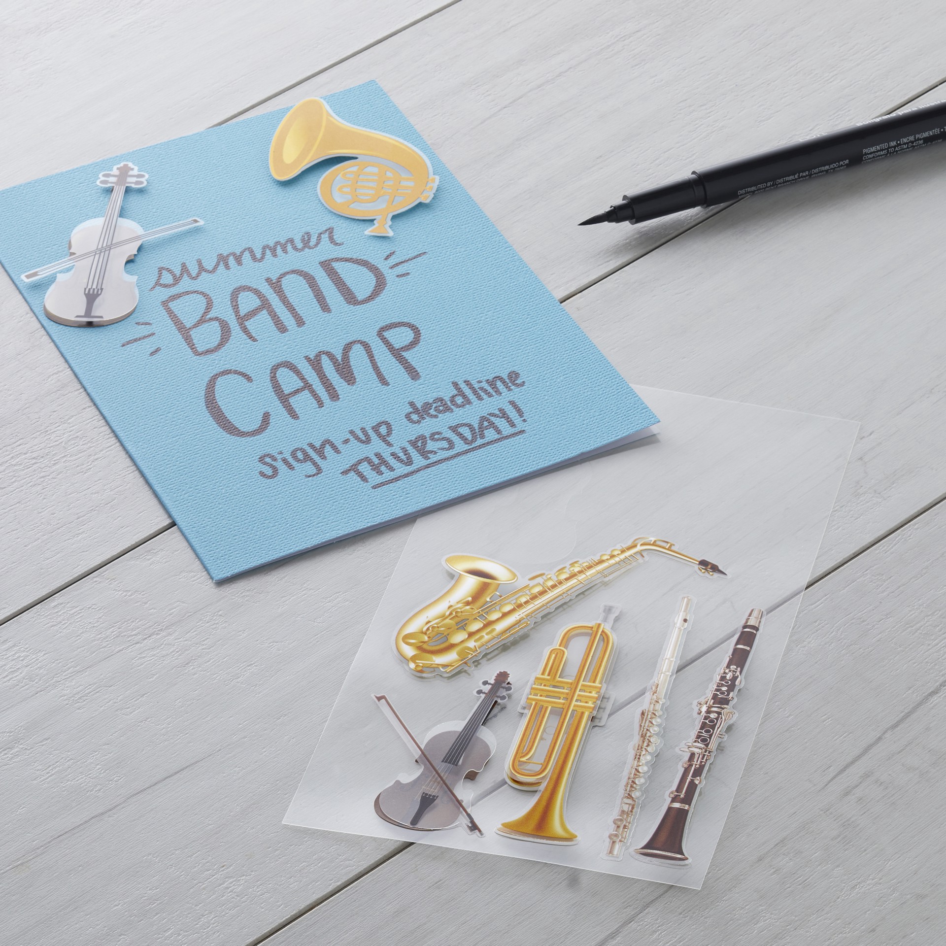 slide 3 of 5, Music Class Stickers By Recollections, 4 in x 8.5 in