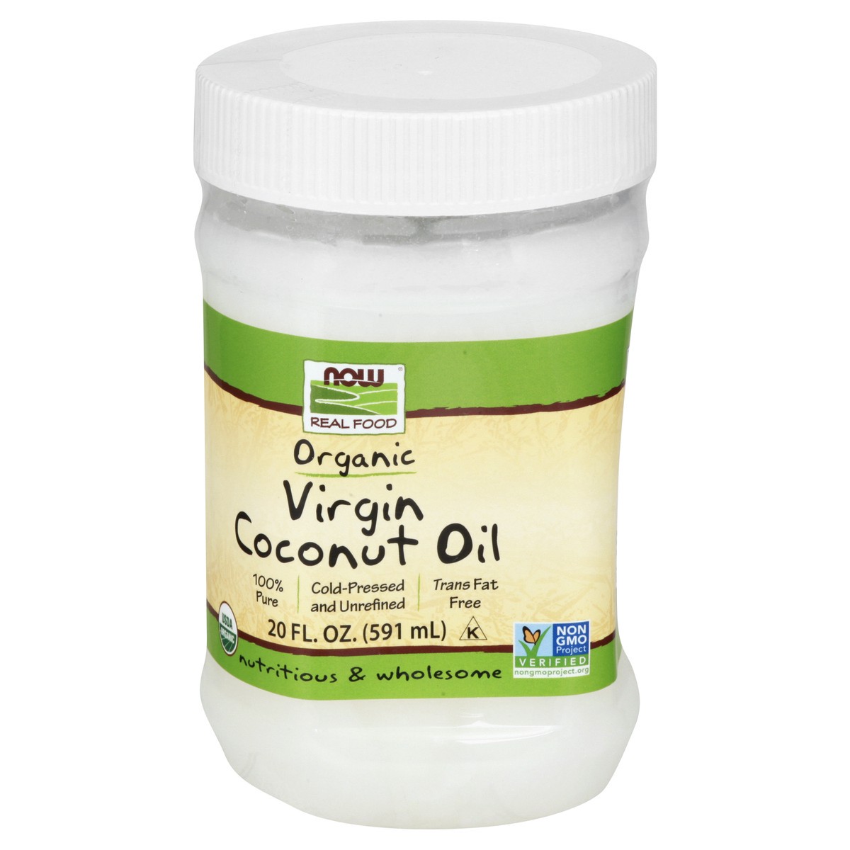 slide 8 of 9, NOW Real Food Virgin Coconut Cooking Oil, Organic - 20 fl. oz., 20 fl oz