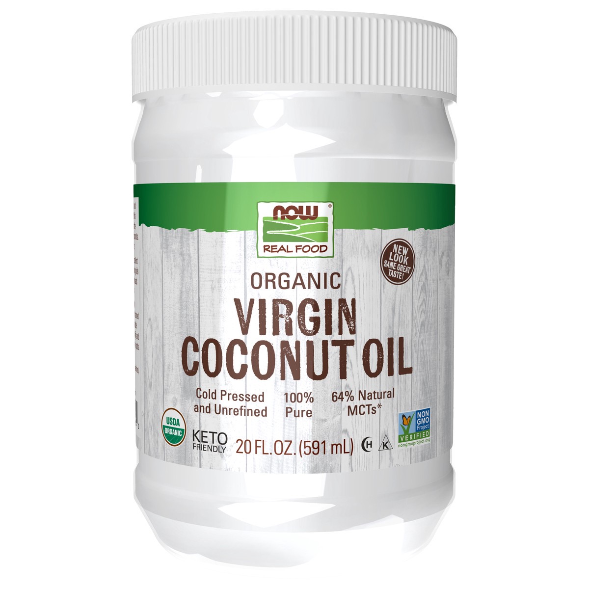 slide 1 of 9, NOW Real Food Virgin Coconut Cooking Oil, Organic - 20 fl. oz., 20 fl oz