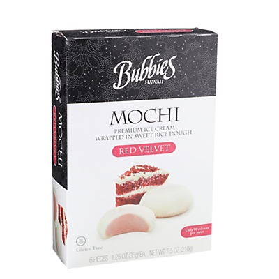 slide 1 of 1, Bubbies Mochi Red Velvet Ice Cream, 6 ct