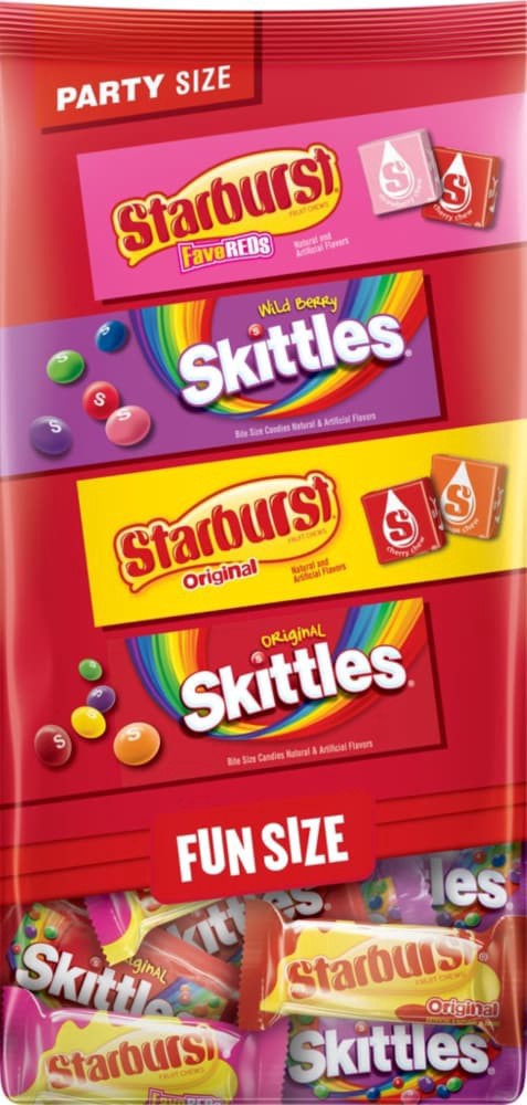 slide 1 of 1, Mars SKITTLES and STARBURST Original Candy Bag, 65 Fun Size Pieces, 20.13 ounces, 20.13 oz
