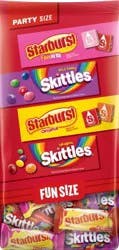 Mars SKITTLES and STARBURST Original Candy Bag, 65 Fun Size Pieces, 20.13 ounces