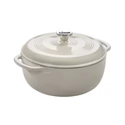 Lodge Cast Iron Oyster 6 Quart Enameled Dutch Oven