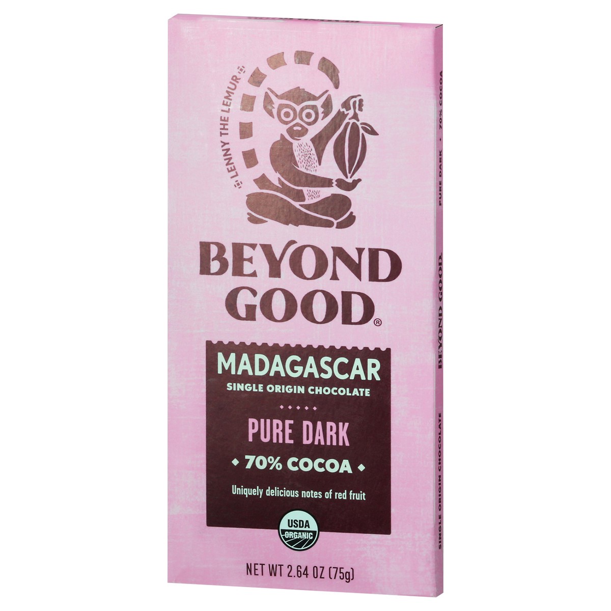 slide 3 of 9, Beyond Good 70% Cocoa Madagascar Pure Dark Chocolate Bar, 2.64 oz