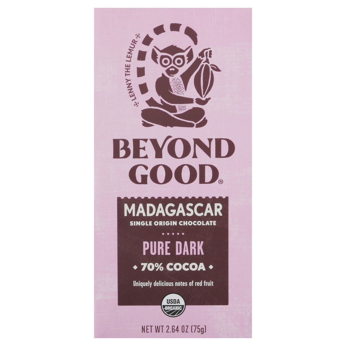 slide 1 of 9, Beyond Good 70% Cocoa Madagascar Pure Dark Chocolate Bar, 2.64 oz