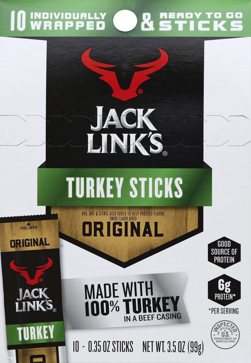 slide 1 of 5, Jack Link's Turkey Sticks 10 ea, 10 ct