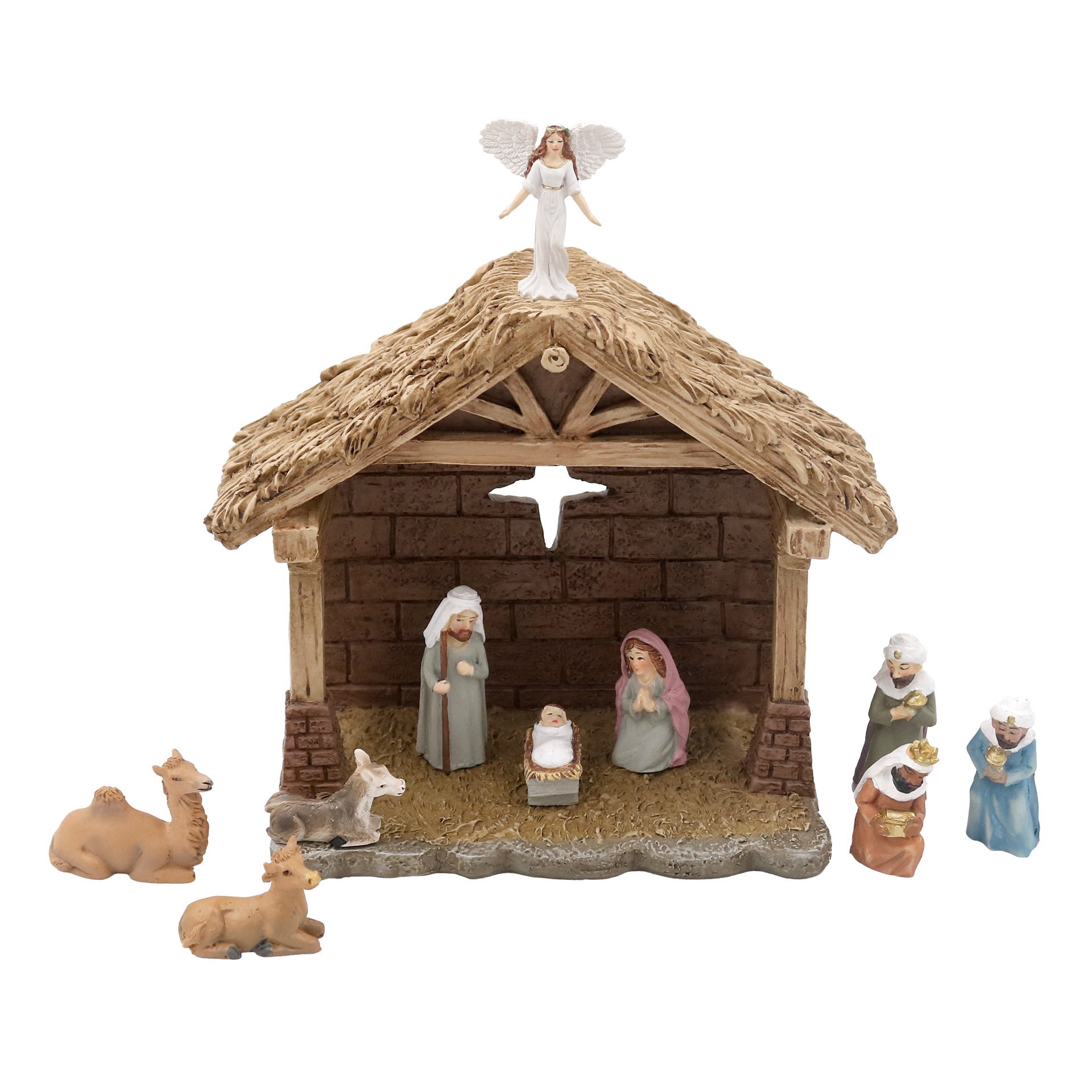 slide 3 of 3, Mini Manger Decoration By Ashland, 5 in x 3 in x 6 in