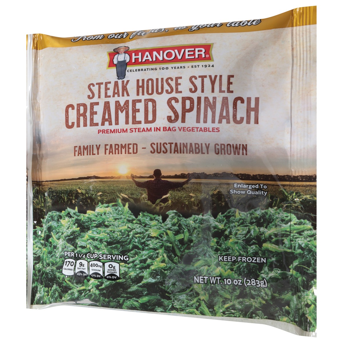 slide 10 of 13, Hanover Creamed Steak House Style Spinach 10 oz, 10 oz