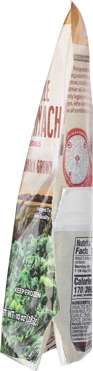 slide 7 of 13, Hanover Creamed Steak House Style Spinach 10 oz, 10 oz