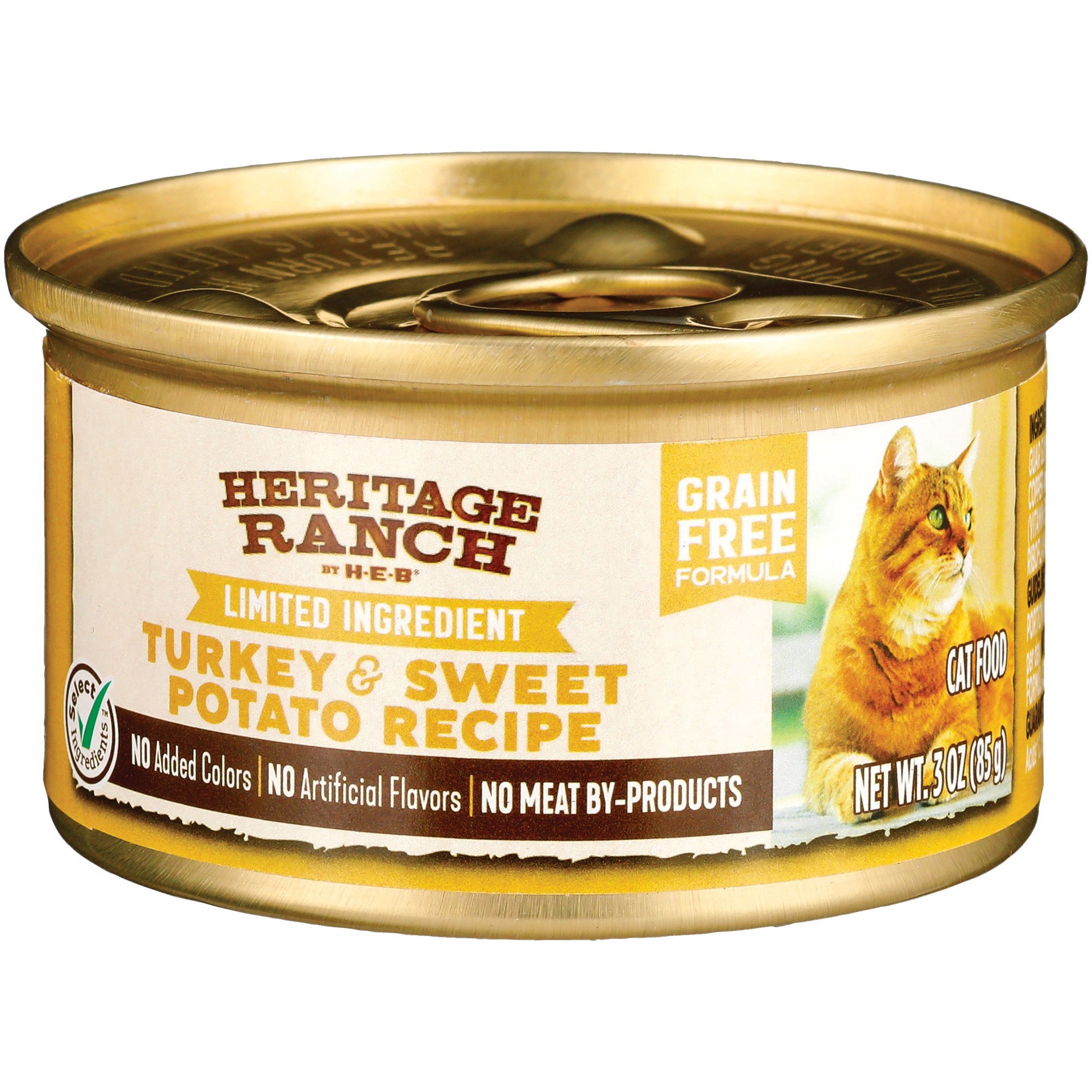 slide 1 of 1, Heritage Ranch by H-E-B Turkey & Sweet Potato Wet Cat Food, 3 oz