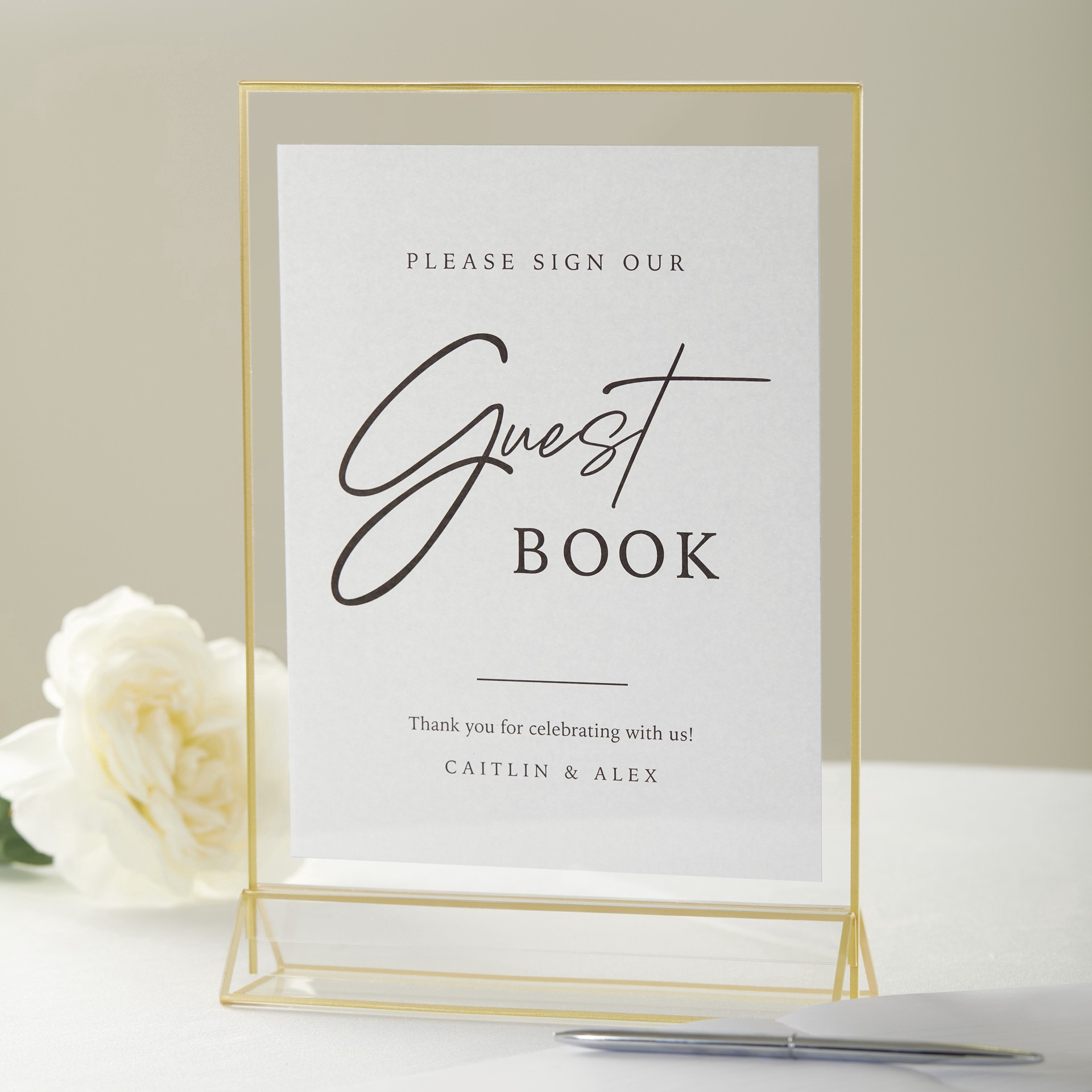 slide 2 of 2, 8.5" X 11" Gold Acrylic Sign Holders, 2ct. By Celebrate It, 2 ct