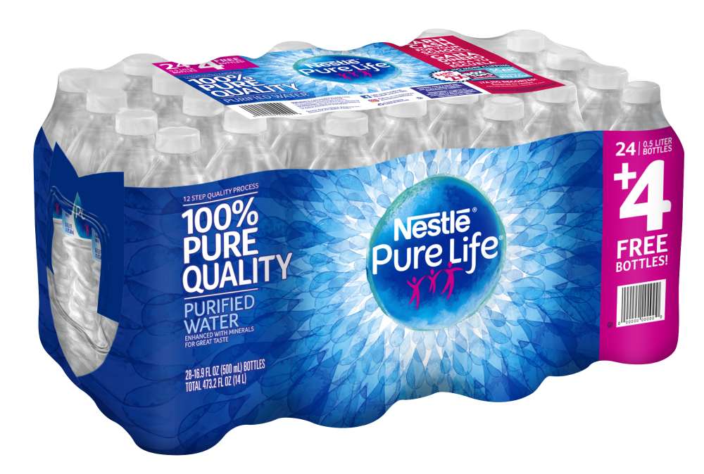 slide 1 of 1, Nestle Pure Life Purified Water, 24 ct; 16.9 fl oz