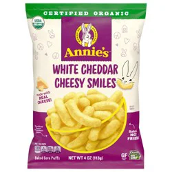 Annies White Cheddar Cheesy Smiles