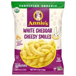 Annies White Cheddar Cheesy Smiles