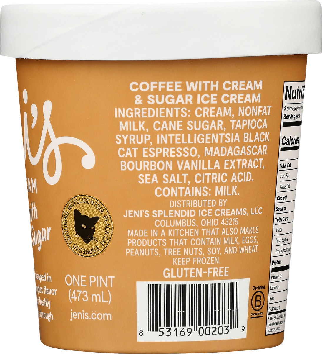 slide 7 of 12, Jeni's Coffee with Cream & Sugar Ice Cream 1 pt, 1 pint